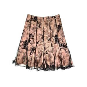 Vintage Patra Womens Skirt S 10 Med Black Lace Velvet Overlay Whimsigoth Witchy